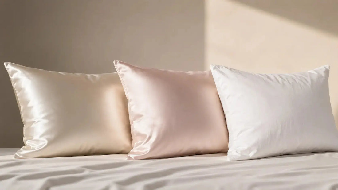 Woman with smooth hair resting on a Lunelle mulberry silk pillowcase - complete guide to the best pillowcase for hair health and growth