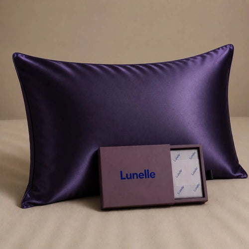 30 Momme 100% Mulberry Silk Pillowcase for Hair & Skin - Indigo Lunissy UK