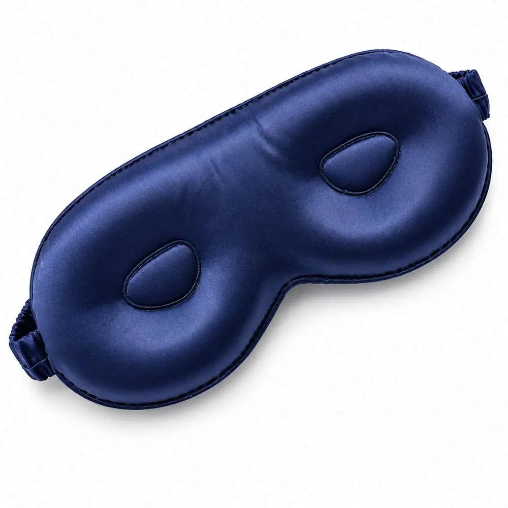 3D Eye Mask 22 Momme Navy Blue Lunissy UK