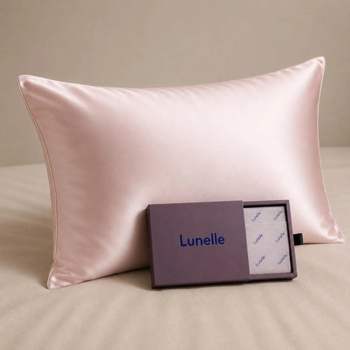 30 Momme 100% Mulberry Silk Pillowcase for Hair & Skin - Pink Lunissy UK