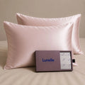 Lunelle blush pink 30 momme 100% mulberry silk pillowcase set of two