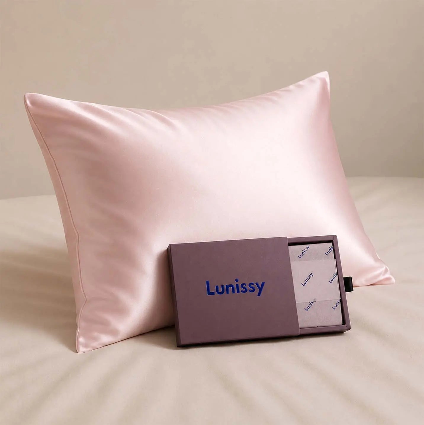 30 Momme 100% Mulberry Silk Pillowcase for Hair & Skin - Pink Lunissy UK