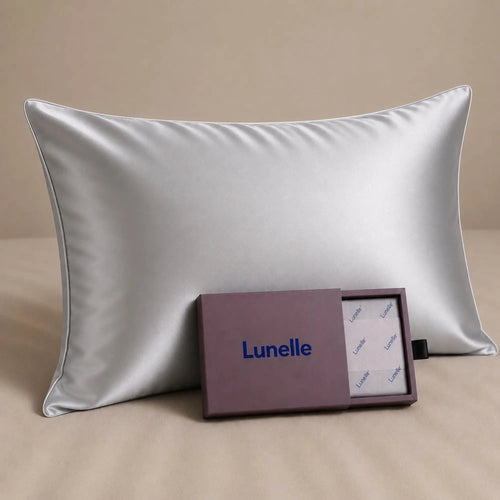 Lunelle silver grey 30 momme 100% mulberry silk pillowcase single